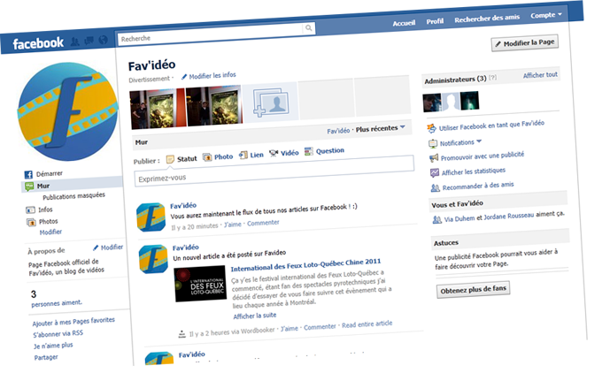 Page Facebook Fav’idéo officielle