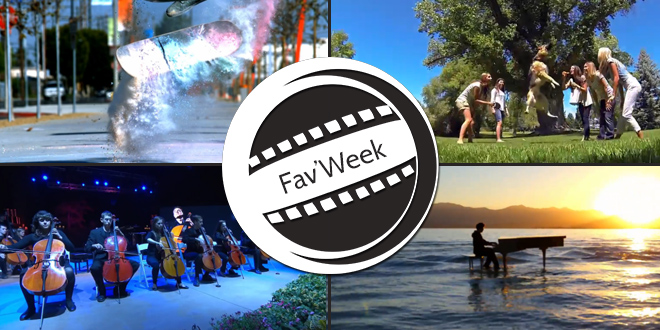Fav’Week : Dubstep Piano sur l’eau, Skate Poudre de couleurs, Matrix Puppies, ThePianoGuys Live